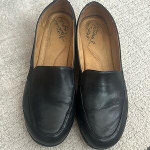 Natural Soul, Wilamina, Black Leather. Size 11 (runs small)